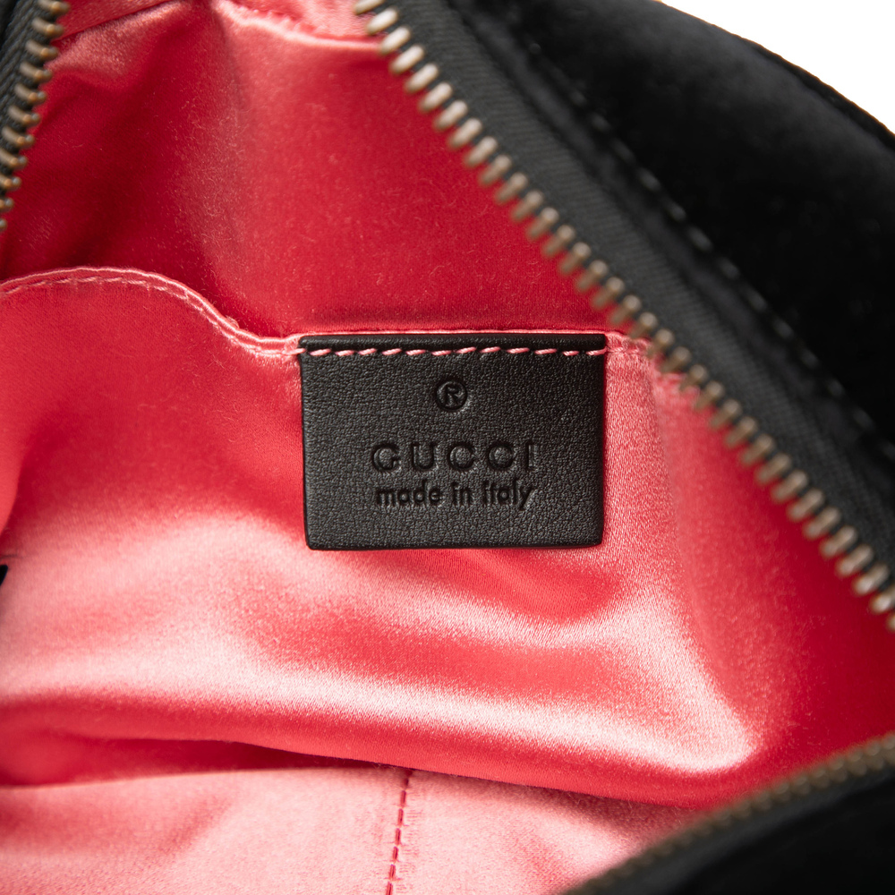 Pre-Loved Gucci Mini GG Marmont Crystal Embellished Matelasse Velvet Crossbody - Picture 5 of 7